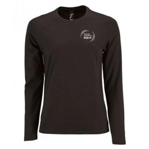 Longsleeves Damen T-Shirt mit Brust- und Rückendruck